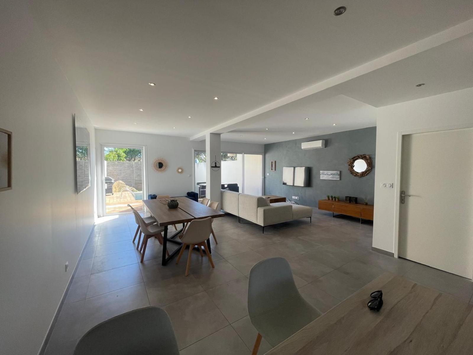 Villa Design Cap Dagde Piscine Et Plage Ле-Гро-д'Агд Экстерьер фото